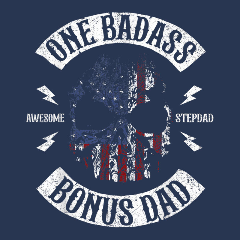 Mens One Badass Bonus Stepdad Birthday Step Dad Fathers Day Gift Ladies Denim Jacket by CassieKim | Artistshot