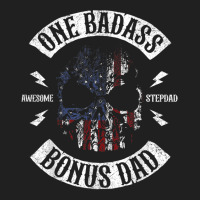 Mens One Badass Bonus Stepdad Birthday Step Dad Fathers Day Gift Ladies Polo Shirt | Artistshot