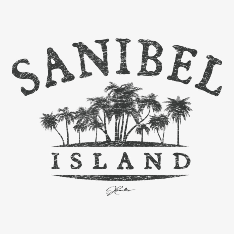 Jcombs Sanibel Island Fl Palm Trees On Beach Ladies Fitted T-Shirt by JaronKennedy | Artistshot