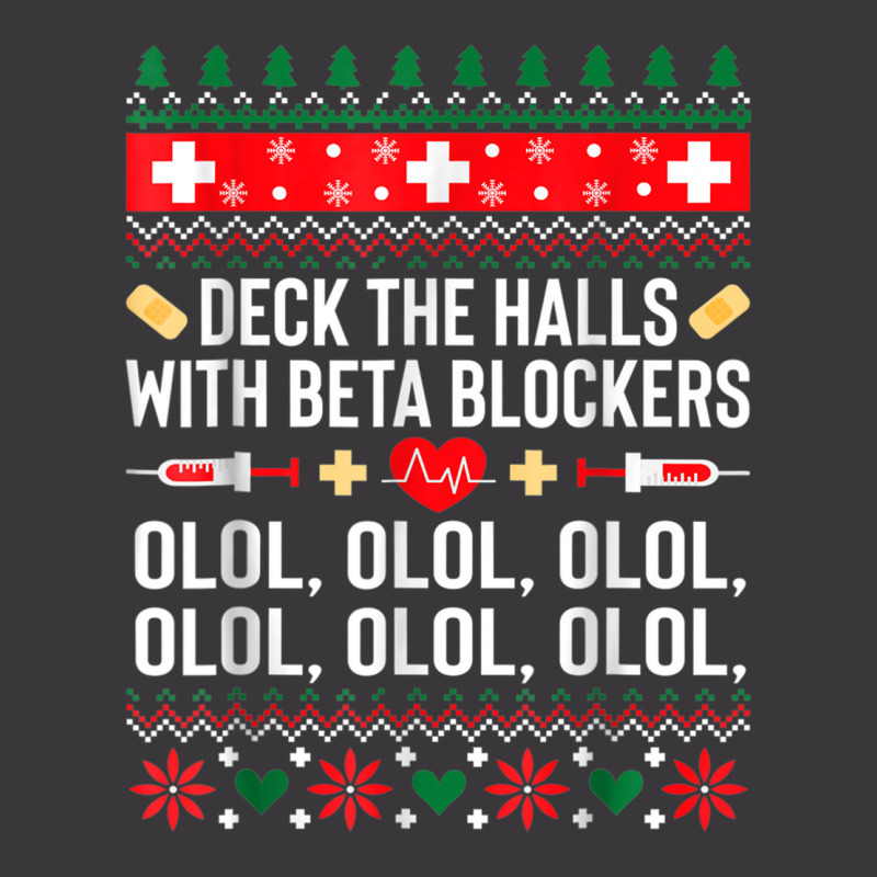 Deck The Halls With Beta Blockers Nurse Christmas Ugly Xmas Ladies Curvy T-Shirt by ZaraGross | Artistshot