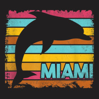 Miami Resident Vintage Dolphin Silhouette Souvenir Gift T-shirt | Artistshot