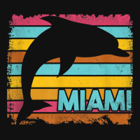 Miami Resident Vintage Dolphin Silhouette Souvenir Gift Rectangle Patch | Artistshot