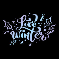 Love Winter Gradient Lettering V-neck Tee | Artistshot