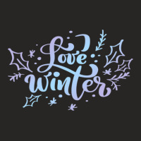 Love Winter Gradient Lettering Ladies Fitted T-shirt | Artistshot