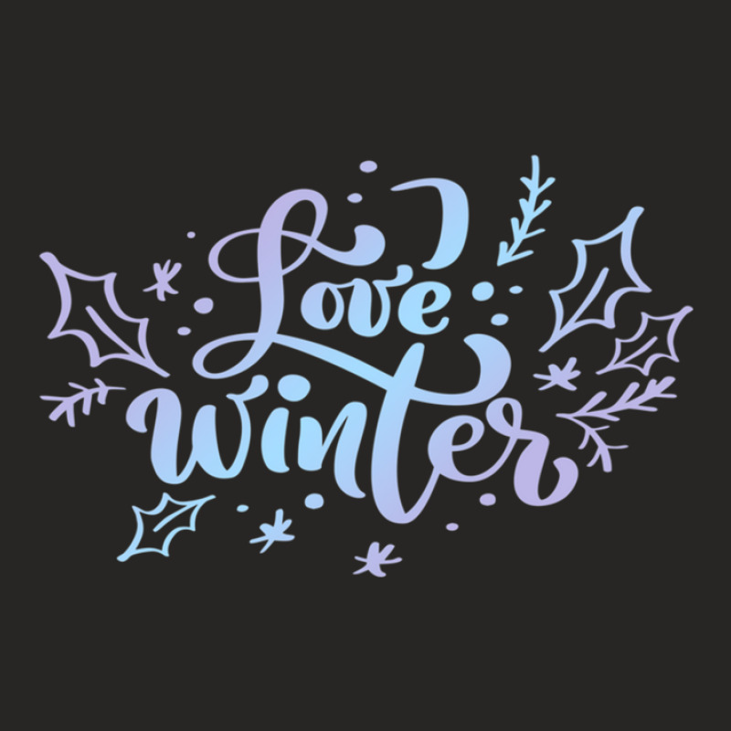 Love Winter Gradient Lettering Ladies Fitted T-Shirt by DerrickSutton | Artistshot