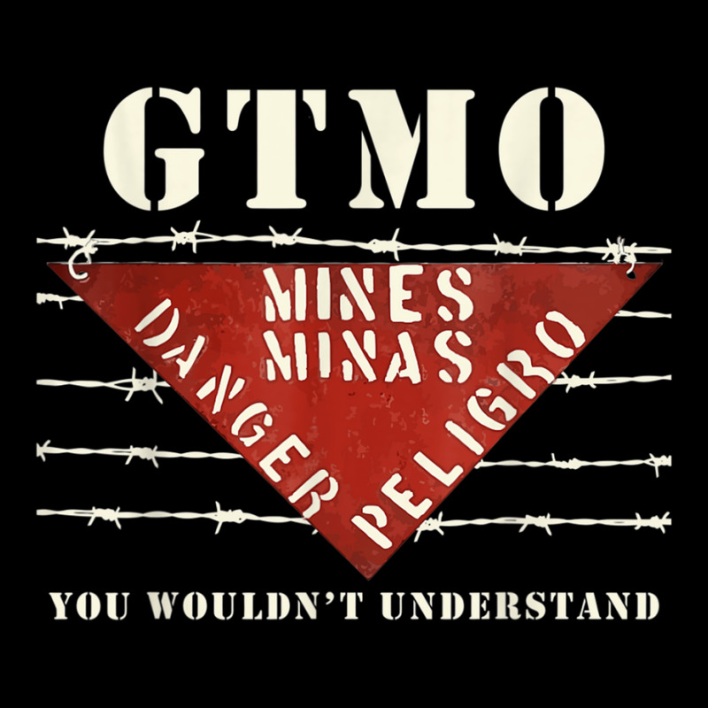 Gtmo Land Mine Barbed Wire Sign Guantanamo Bay Cuba Zipper Hoodie by CaseVillarreal | Artistshot