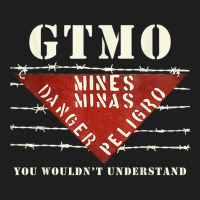 Gtmo Land Mine Barbed Wire Sign Guantanamo Bay Cuba Classic T-shirt | Artistshot