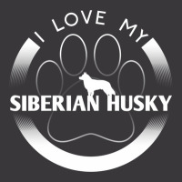 Siberian Husky Lover Design I Love My Siberian Husky Circle Paw Simple Ladies Curvy T-shirt | Artistshot