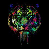 Colorful Dripping Tiger Zipper Hoodie | Artistshot