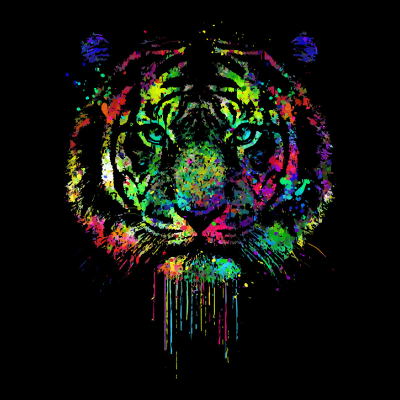 Colorful Dripping Tiger Zipper Hoodie | Artistshot