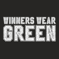 Winners Wear Green Color War Camp Team Game Competition Ladies Fitted T-shirt | Artistshot