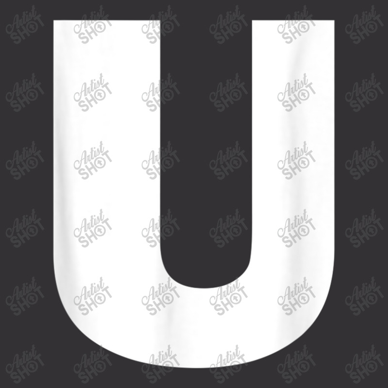 Letter U Capital Alphabet Monogram Initial Vintage Hoodie by MechelleMilliken | Artistshot