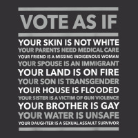 Vote As If,, Your Skin Is Not White, Vote Blue Vintage Hoodie And Short Set | Artistshot