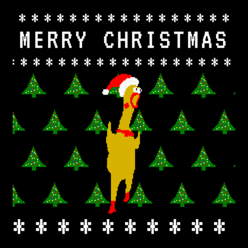 Merry Christmas Rubber Chicken Cropped Hoodie by JULIUSGERADEAU | Artistshot