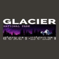 Glacier National Park Night Sky With Gps Location Design Bucket Hat | Artistshot