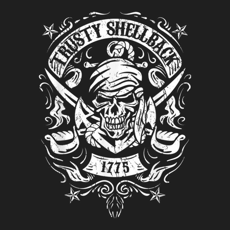 Trusty Shellback Skull And Swords Equator Crossing Naval Art T-shirt | Artistshot