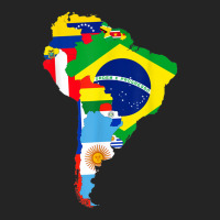 Latin South America Continent Map Flags 3/4 Sleeve Shirt | Artistshot