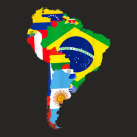 Latin South America Continent Map Flags Ladies Fitted T-shirt | Artistshot