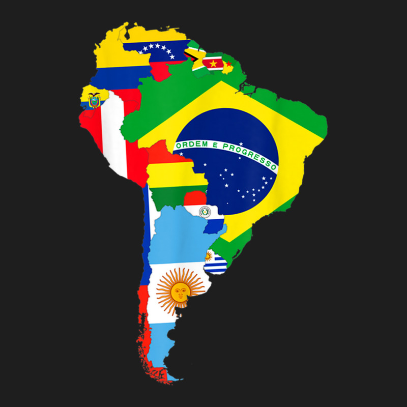 Latin South America Continent Map Flags Classic T-shirt by CruzChapman | Artistshot