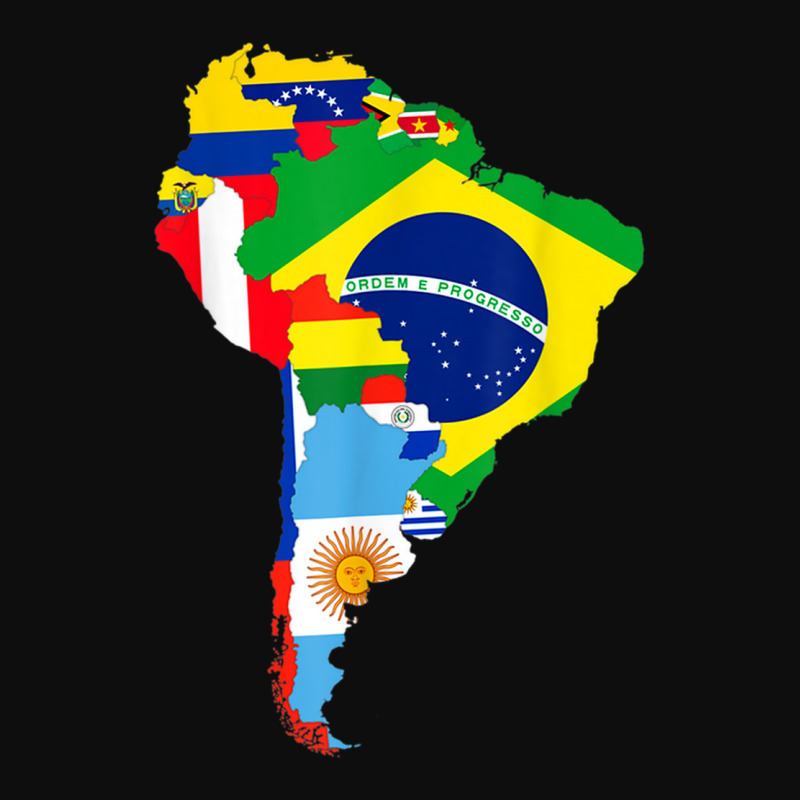 Latin South America Continent Map Flags Crop Top by CruzChapman | Artistshot