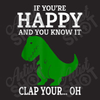 T Rex If You're Happy And You Know It Clap Your Oh... Vintage Cap | Artistshot