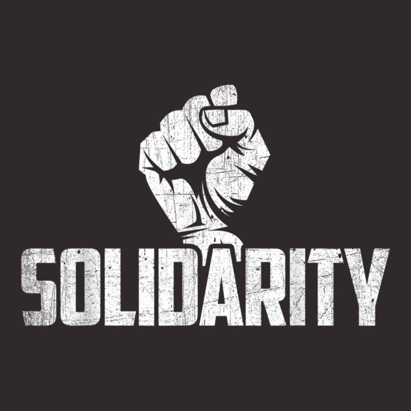 Solidarity With Fist Protest Union Worker Distressed Racerback Tank by LilyWillis | Artistshot