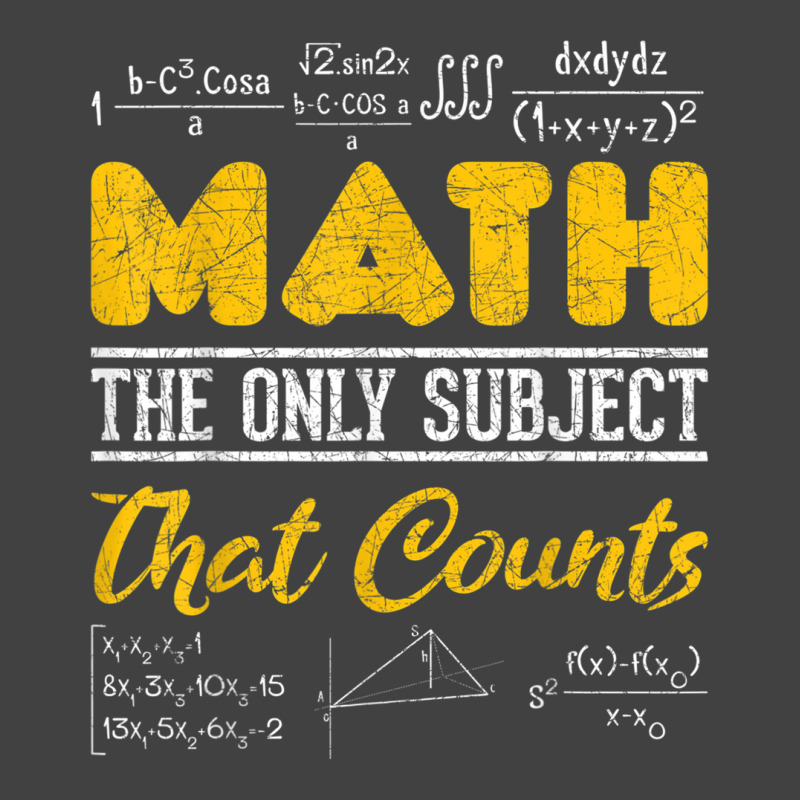 Funny Math Geek Math The Only Subject That Counts Nerd Math Vintage T-shirt | Artistshot