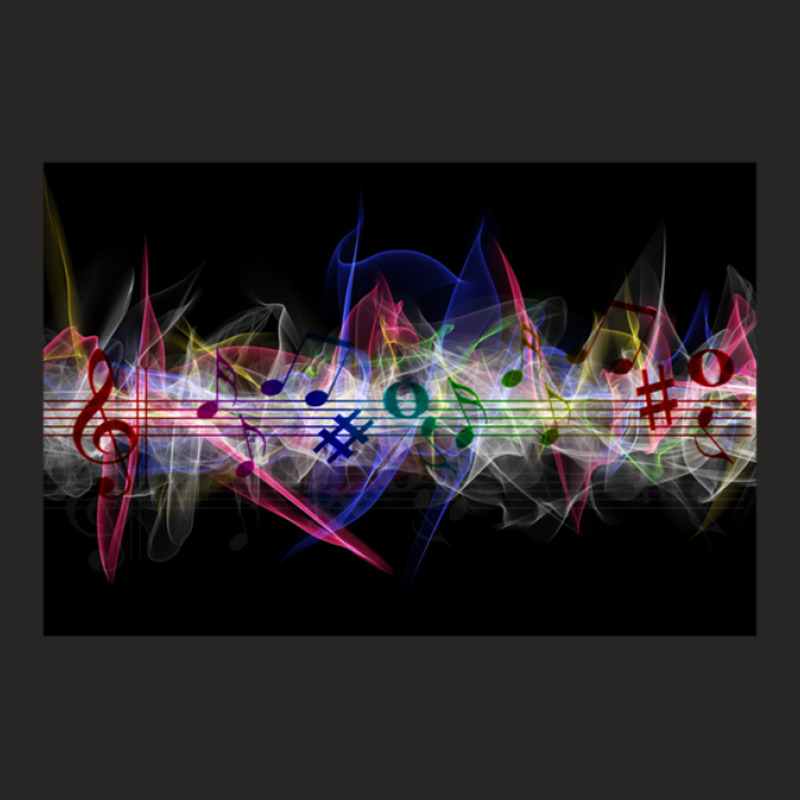 Colored Musical Notes 1 Ladies Fitted T-Shirt by RobertStone | Artistshot