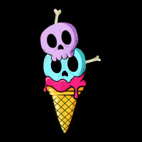 Pastel Goth Skulls And Bones Ice Cream Cone Women's V-neck T-shirt | Artistshot