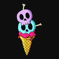 Pastel Goth Skulls And Bones Ice Cream Cone Crop Top | Artistshot