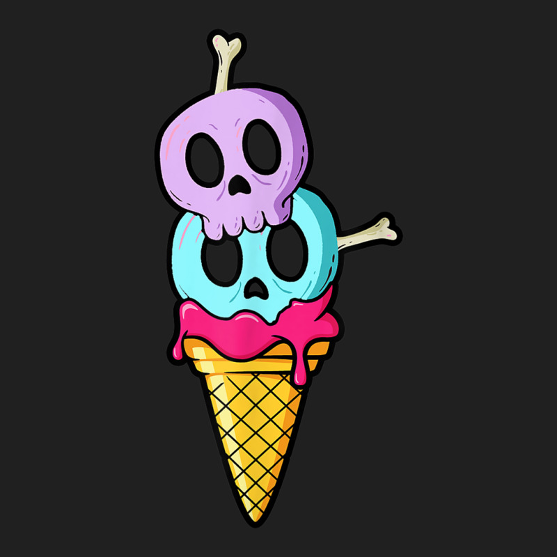 Pastel Goth Skulls And Bones Ice Cream Cone Ladies Polo Shirt by KathleenSusanBuckler | Artistshot