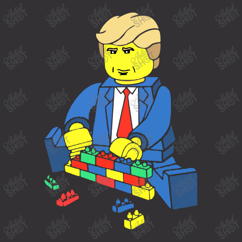 Donald Trump Building A Wall Out Of Toys Vintage Hoodie | Artistshot