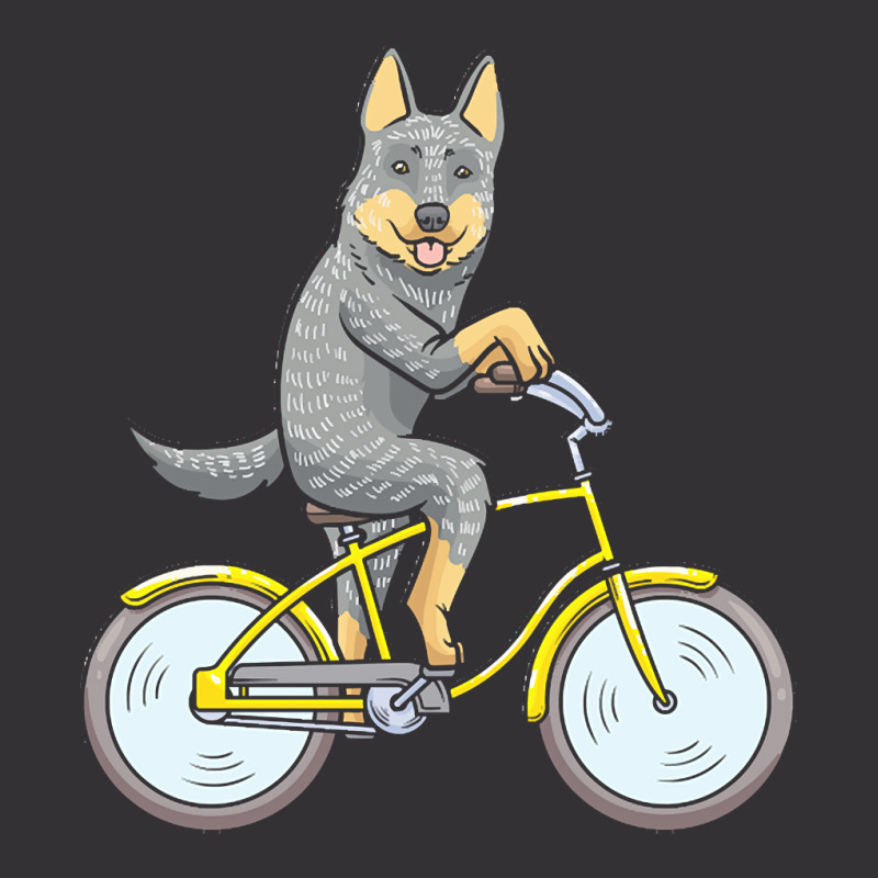 Australian Cattle Dog T  Shirt Australian Cattle Dog Dog With Bike T Vintage Short | Artistshot