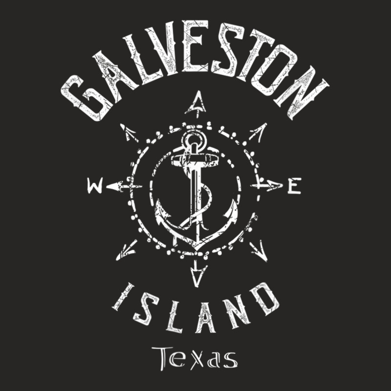 Galveston Island Compass Rose Wind Beach Boating Ladies Fitted T-Shirt by CourtneyGwirtz | Artistshot