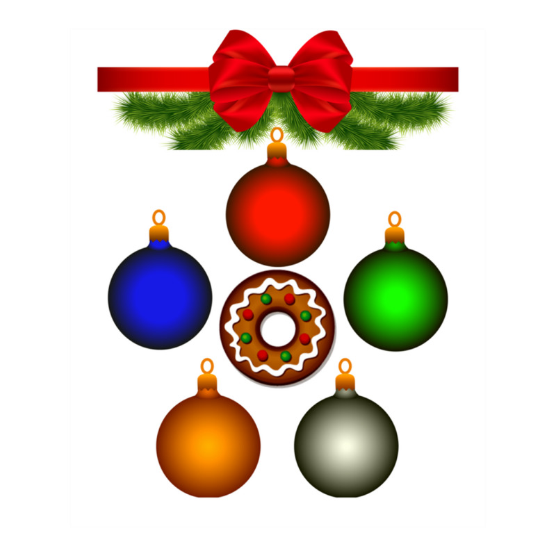 Christmas  Multi Coloured Ornaments Amp Baubles Long Sleeve Shirts | Artistshot