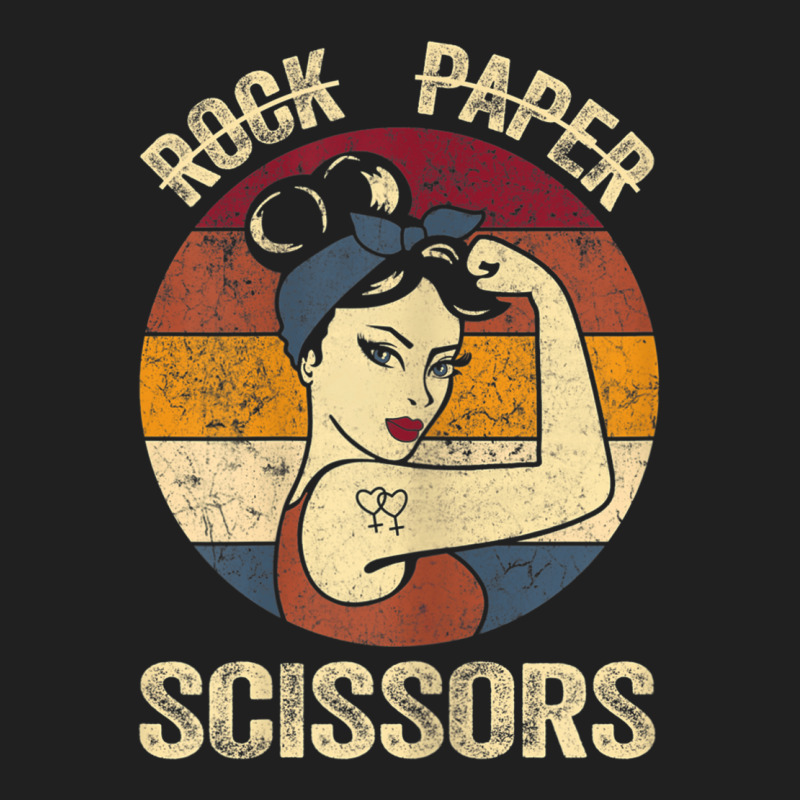 Womens Rock Paper Scissors Tee Lesbian Women Girls Gay Pride Parade Drawstring Bags | Artistshot