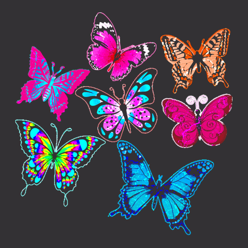 Butterflies T  Shirt Colorful Butterflies T  Shirt Vintage Hoodie And Short Set | Artistshot