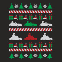 Go-kart Ugly Christmas Sweater Ladies Fitted T-shirt | Artistshot