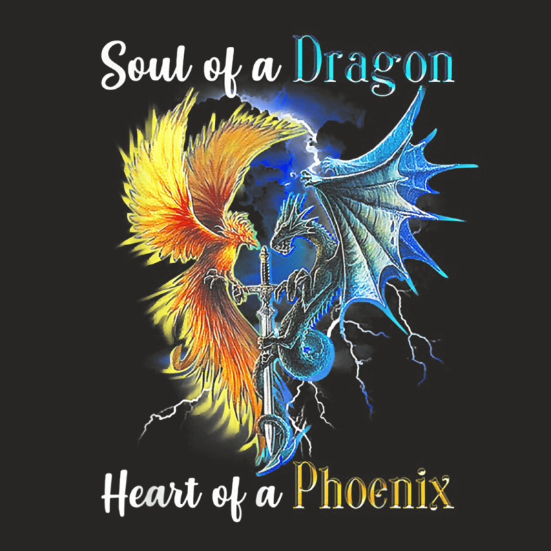 Soul Of A Dragon Heart Of A Phoenix Ladies Fitted T-Shirt by LilyWillis | Artistshot