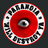 Paranoia Will Destroy Ya' Red Black Amp White Women's Triblend Scoop T-shirt | Artistshot