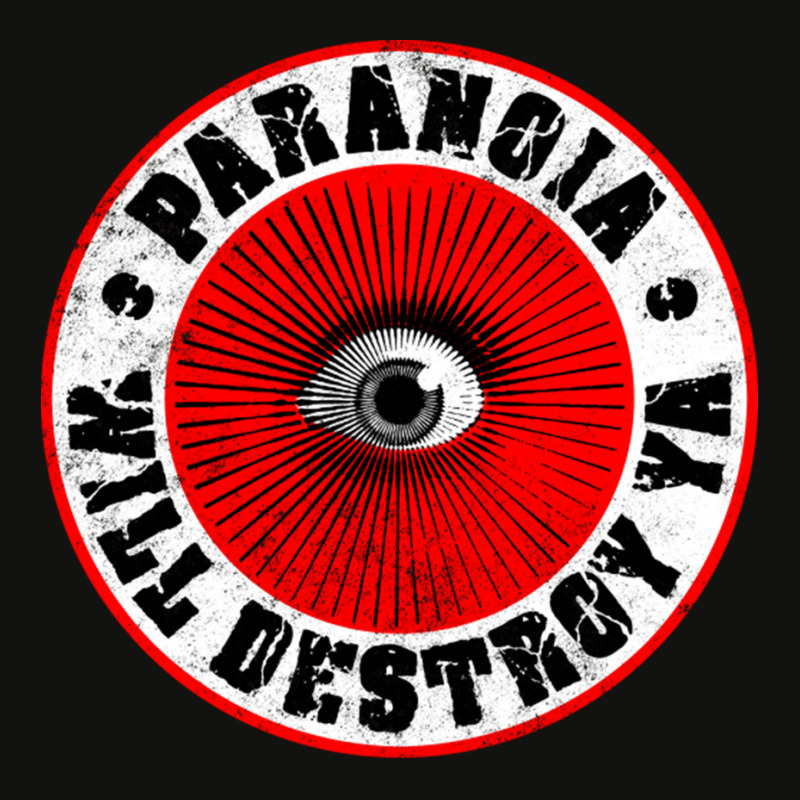 Paranoia Will Destroy Ya' Red Black Amp White Scorecard Crop Tee by LindaMarisa | Artistshot