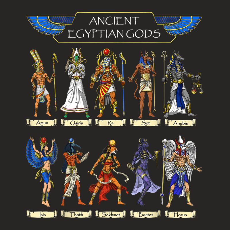 Egyptian Gods Ancient Mythology Pharaoh Anubis Thoth Horus Ladies Fitted T-Shirt by JudithPlagmann | Artistshot