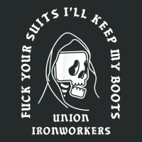 Union Ironworkers Reaper Skull Fuck Your Suits Women's Triblend Scoop T-shirt | Artistshot