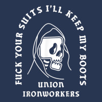 Union Ironworkers Reaper Skull Fuck Your Suits Ladies Denim Jacket | Artistshot