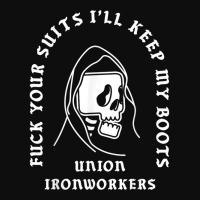 Union Ironworkers Reaper Skull Fuck Your Suits Crop Top | Artistshot