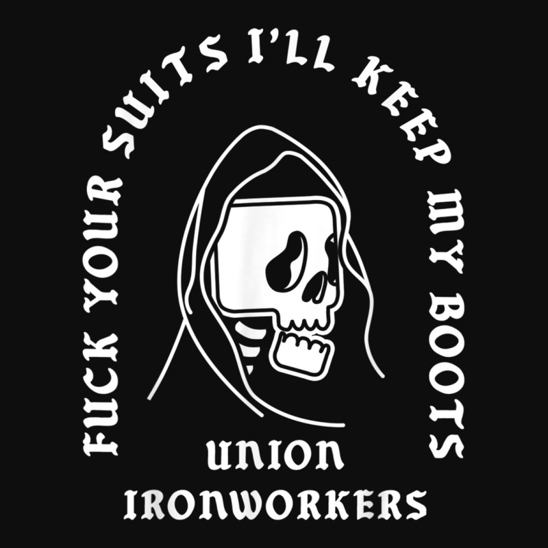 Union Ironworkers Reaper Skull Fuck Your Suits Crop Top by DarionMurray | Artistshot