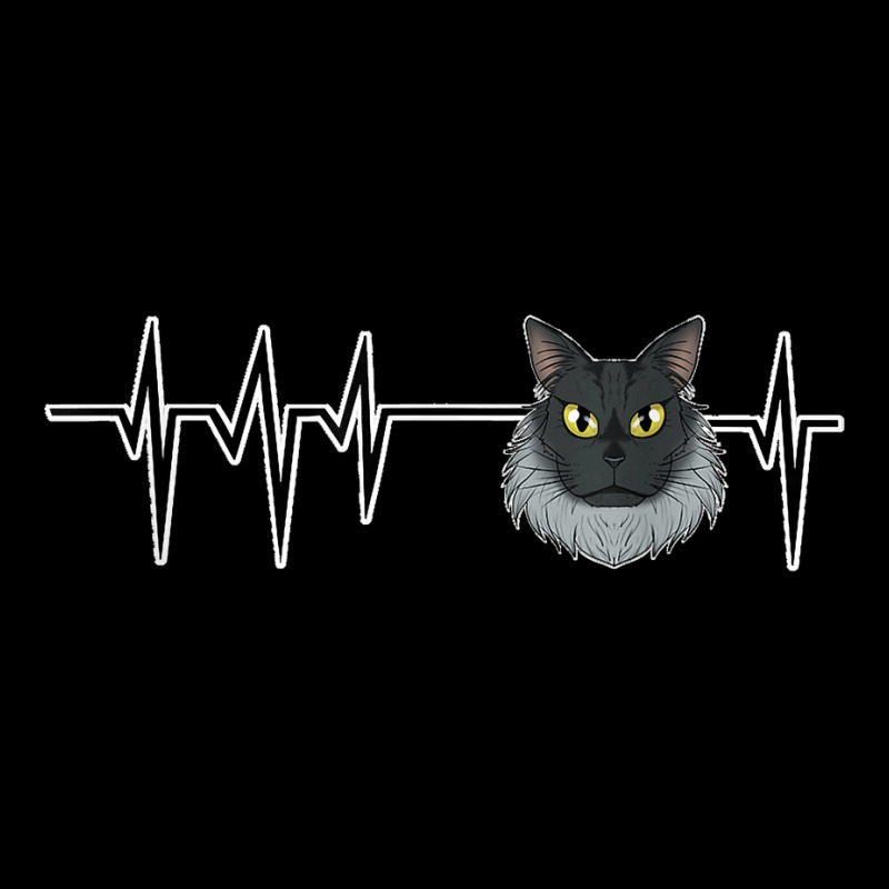 Cat Heartbeat I Cat Lover I Maine Coon Cat Cropped Hoodie by KENNETHLEETINSLEY | Artistshot