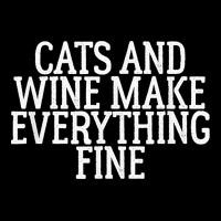 Cats And Wine Make Everything Fine Adjustable Cap | Artistshot