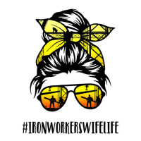 Ironworkers Wife Life Messy Bun Life Hair Glasses Funny Crop Top | Artistshot