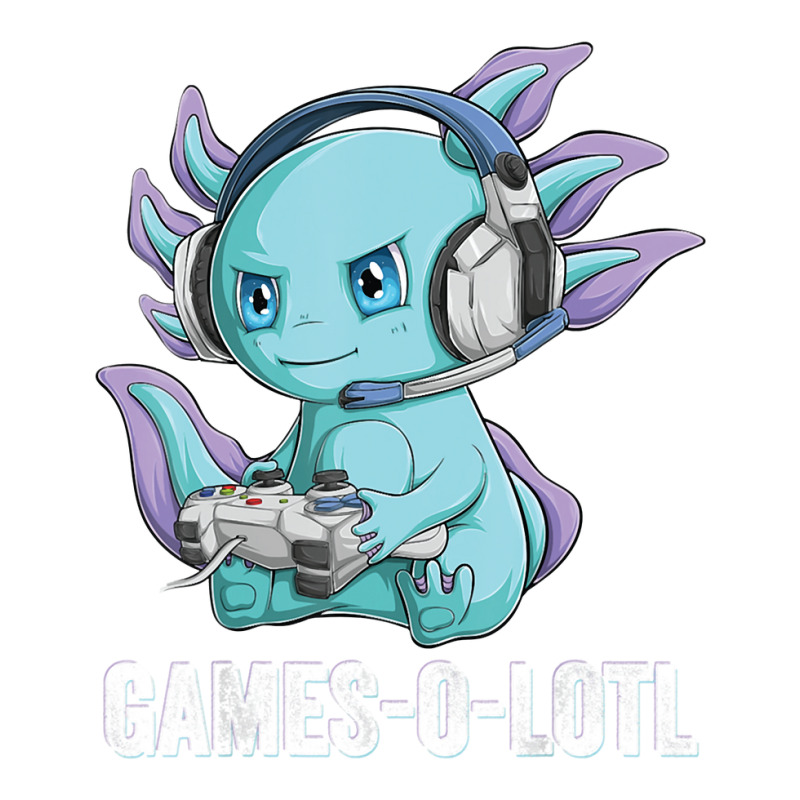 Axolotl Fish Playing Video Game Games-o-lot White Axolotl Lizard Kawai Youth Sweatshirt by JessyTee01 | Artistshot